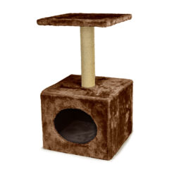 Arbre à chat Marron foncé de la marque Leopet (Cachette | Griffoir et Relax)