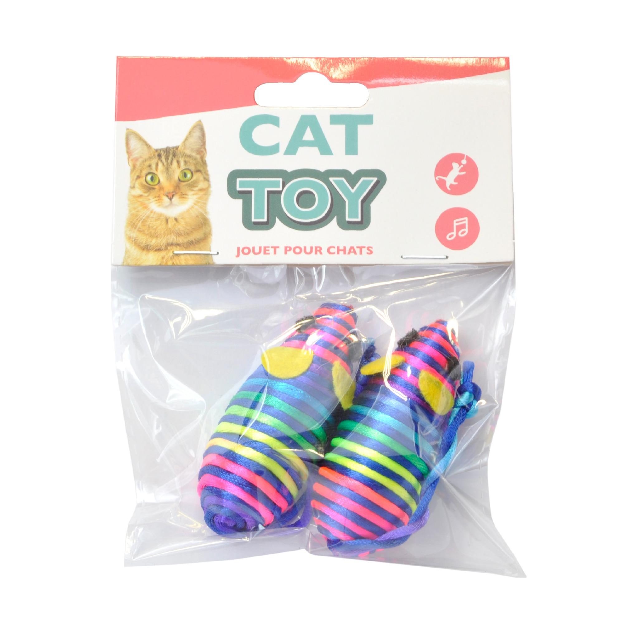 Jouet Set de 2 Souris Colorées 6,5cm – Image 3