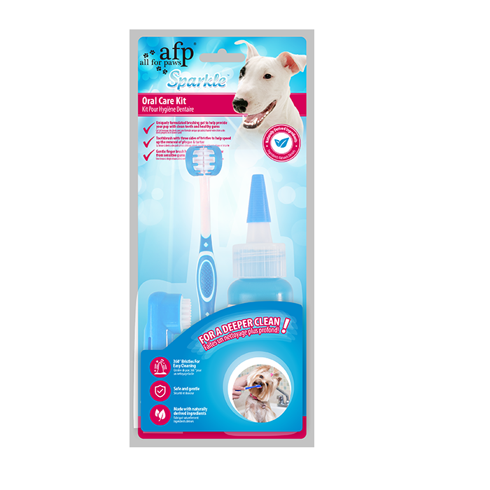 Pack Combiné Kit Soins bucco-dentaires All For Paws Sparkle
