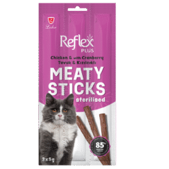 Sticks pour chats Reflex Poulet et aux Canneberges 3x5g