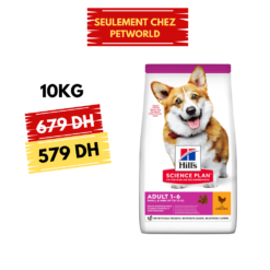 Hill's Science Plan Aliment Pour Chien Adulte Small and Mini Au Poulet 10kg Promo