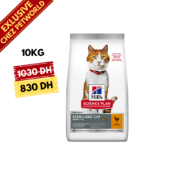 Hill’s Science Plan Croquettes Pour Chat Stérilisé Au Poulet (1.5kg | 10kg) Promo