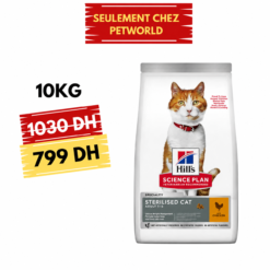 Hill’s Science Plan Croquettes Pour Chat Stérilisé Au Poulet (1.5kg | 10kg) Promo