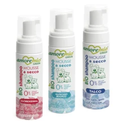 Shampoing Sec Bio pour Chat et Chien 200 ml (Baby Powder | Clorexidine | Musc blanc)