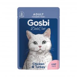 Gosbi Delicat Au Poulet & Dinde Loaf Aliment Complet Pour Chat Adulte 70g