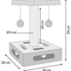 Alternative view of Arbre à chat Turquois et Gris la marque Flamingo (Cachette | Griffoir et Relax | Jouet Balle)