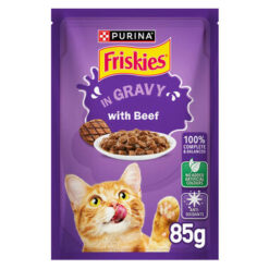 FRISKIES Pochon pour chats Bœuf en Sauce 85 g