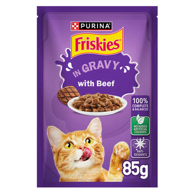 FRISKIES Pochon pour chats Bœuf en Sauce 85 g