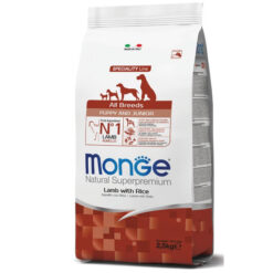 Monge Toutes Races Puppy And Junior Agneau et Riz Croquettes 2.5kg | 12kg