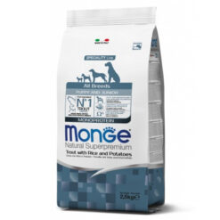 Monge Toutes Races Puppy And Junior Truite Riz Patate Croquettes 2.5kg