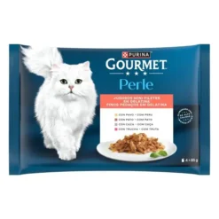 Purina Gourmet Perle Fine Flakes Assortiment de Gelée 4x85 g