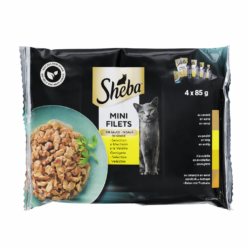 Sheba Aliment Humide Pour Chat à La Volaille Sélectionnée 4 x 85 g