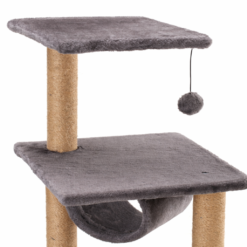 Alternative view of Arbre à Chat Tube Avec 2 Plateaux Gris foncé de la marque Leopet 40 x 40 x 110h