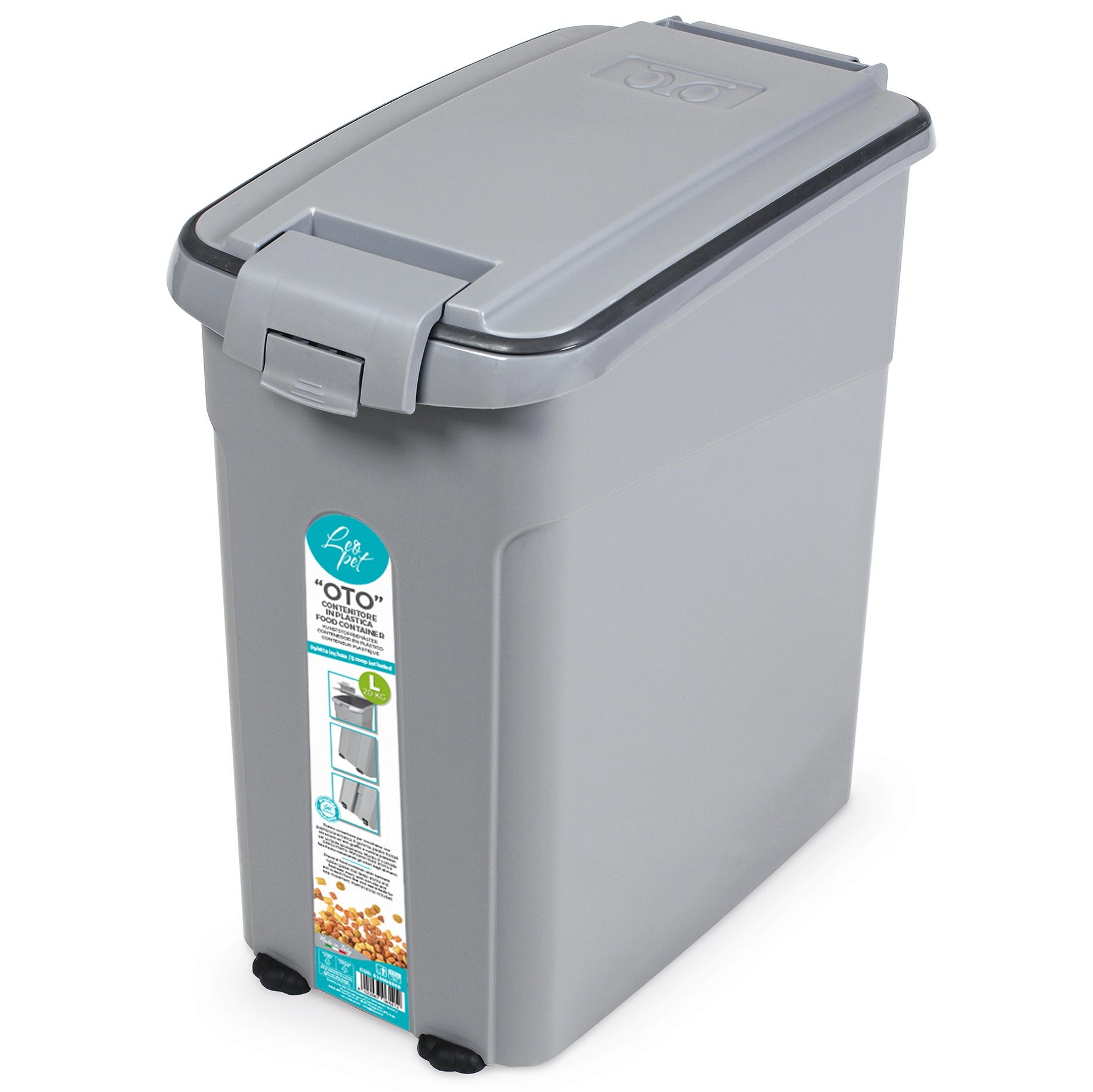 Bac à Croquettes Oto LeoPet (20kg | 54Litre | 40x24x55hcm)