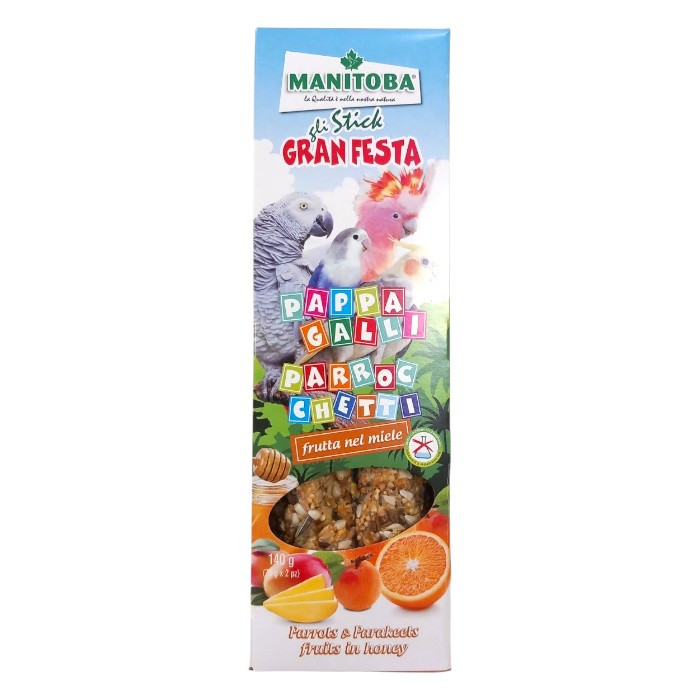 Manitoba Friandise Sticks Gran Festa aux Fruits et au Miel (2 bâtonnets )140g