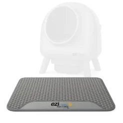 Tapis à litière Anti-Projection à Deux Couches Grande Taillle 50x40cm Gris pour Litière Chat EZIclean® CATBOT