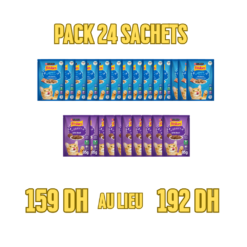 02- Friskies Pochon pour chats Pack de 24 sachets de 85g ( 14 Saumon | 10 Boeuf )