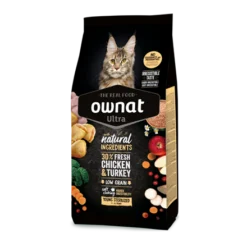Ownat Ultra Jeune (1-6 ans) Stérilisé Faible en Graines avec Poulet & Dinde 3kg