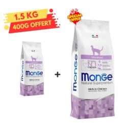 Monge Croquettes Chat Stérilisé Poulet 1.5kg +400g Gratuit