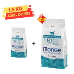 Monge Croquettes Chaton Poulet 1.5kg +400g Gratuit