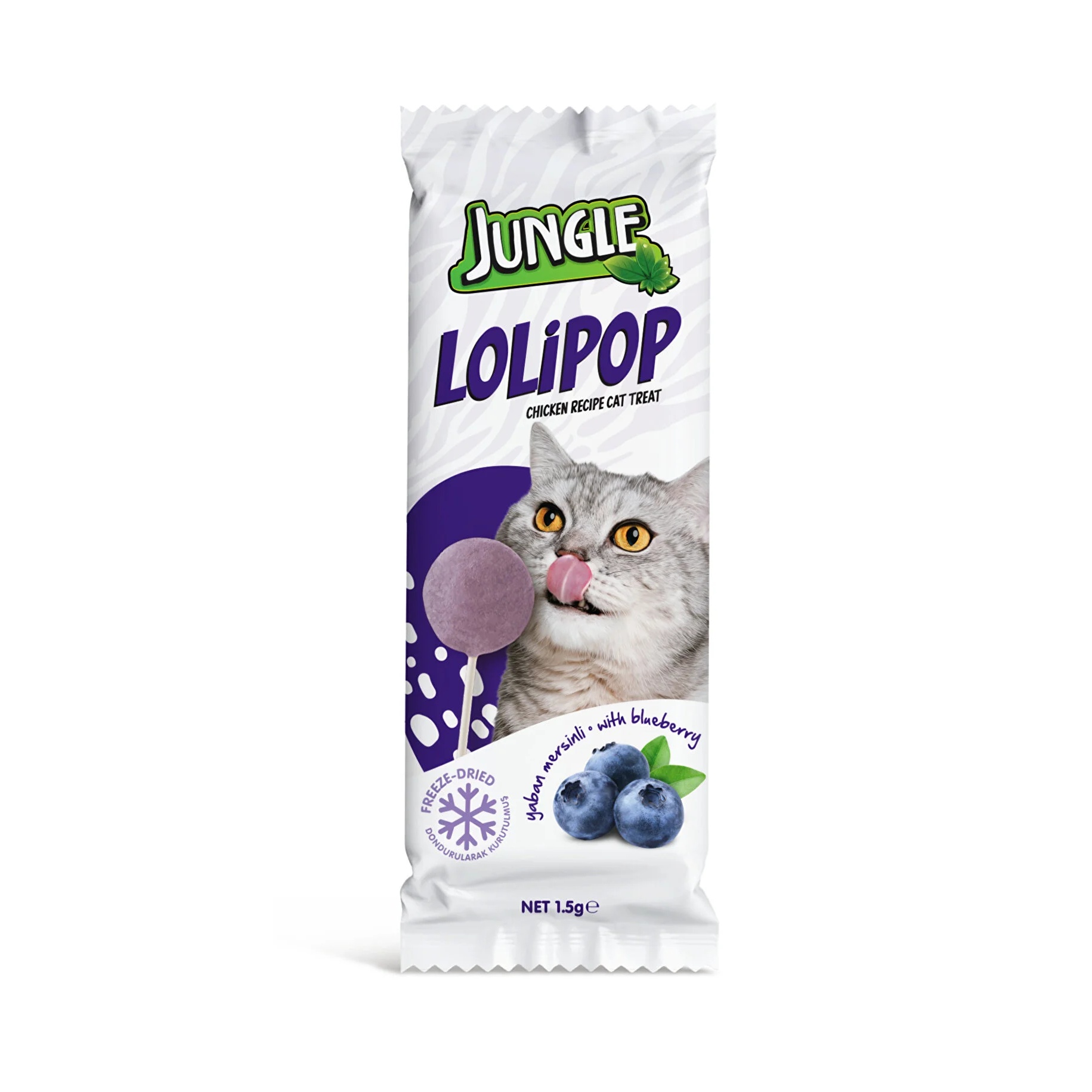 Jungle Sucette pour Chat Poulet à la Myrtille (1 pièce)