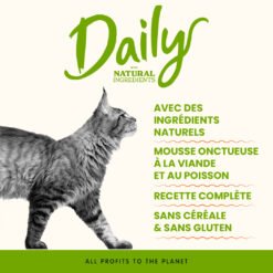 Alternative view of Almo Nature Daily en Mousse 380g | Chat Adulte | Thon et Cabillaud