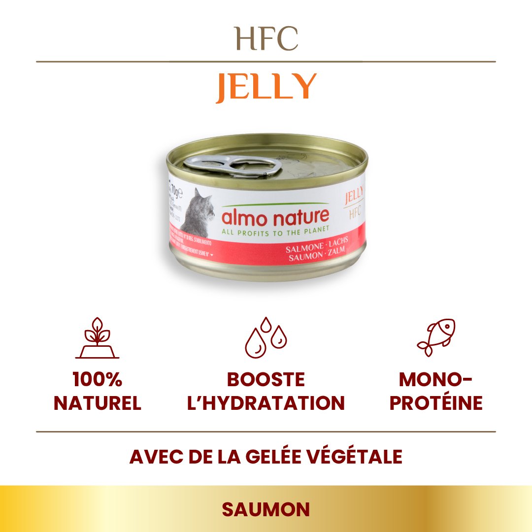 Almo Nature HFC Jelly 70g | Chat Adulte | Saumon en Gelée – Image 3