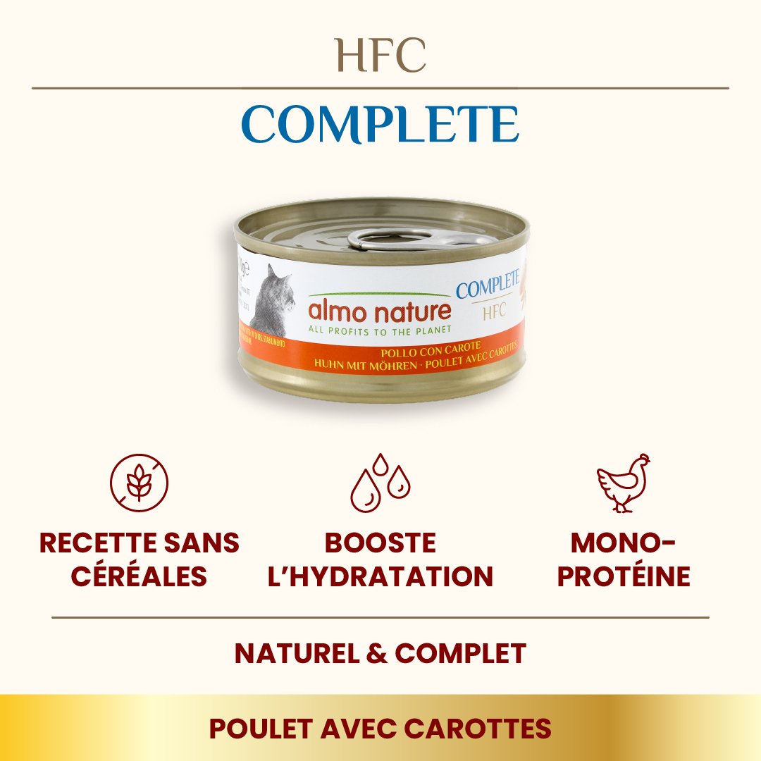 Almo Nature HFC Complete 70g | Chat Adulte | Poulet avec Carottes – Image 3