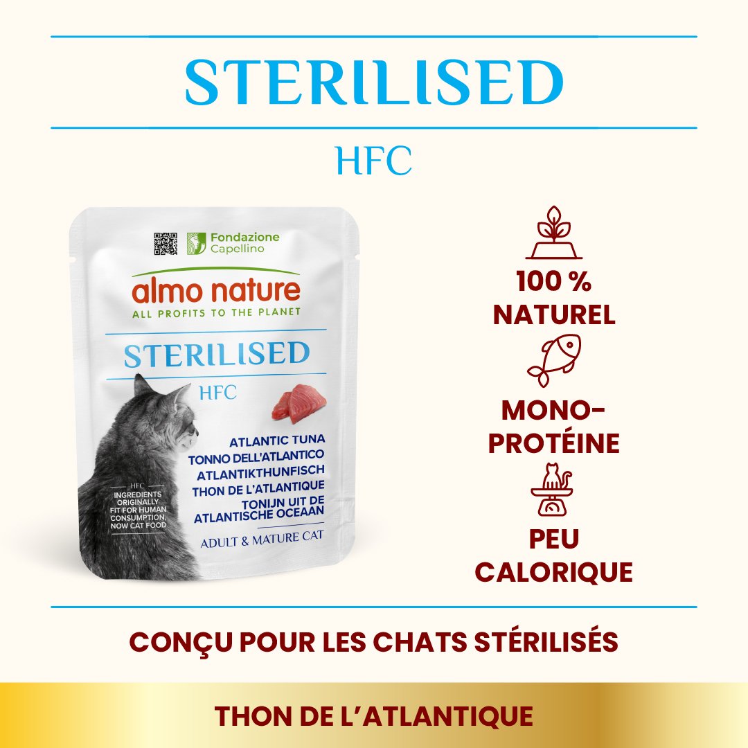 Almo Nature HFC Sterilised 50g | Chat Stérilisé Adulte | Filet de Thon – Image 2