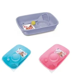 Alternative view of Kit de bienvenue Chaton (bac à litière, pelle, balle, gamelle) (Rose | Bleu)