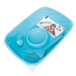 Kit de bienvenue Chaton (bac à litière, pelle, balle, gamelle) (Rose | Bleu)