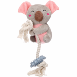 Jouet Pour Chiot et Adult Didi Koala Avec Corde Gris - Flamingo