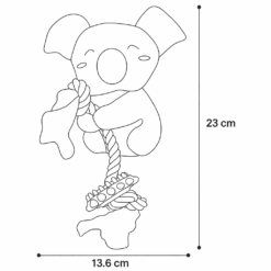 Alternative view of Jouet Pour Chiot et Adult Didi Koala Avec Corde Gris - Flamingo