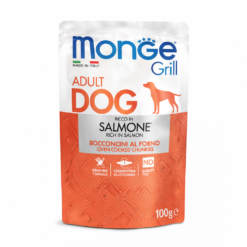 Monge Pochons Grill Pour Chiens Adultes Riches en Saumon 100g