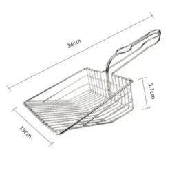 Alternative view of Pelle à Litière En Acier Inoxydable Large et Robuste
