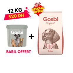 Gosbi Croquettes Original Chiot 12kg + Baril Gratuit