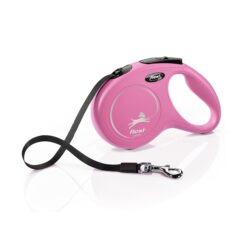 Laisse Retractable FLEXI Rose Design 5m (Small | Medium)