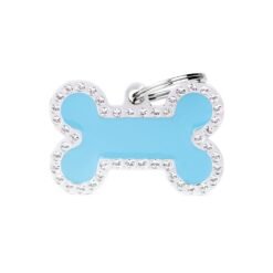 Médaille Glam Os Grand Bleu Ciel avec Strass