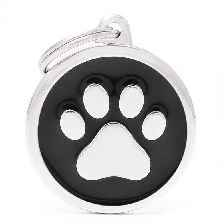 Médaille Classic Cercle Grand Noir avec Patte