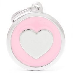 Médaille Classic Cercle Grand Rose avec Cœur