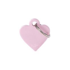 Médaille Basic Cœur Petit Rose en Aluminium