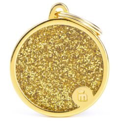 Médaille Shine Cercle Grand Glitter Dorée