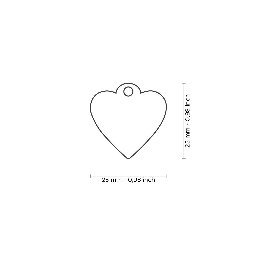 Médaille Shine Petit Cœur Glitter Gris – Image 2