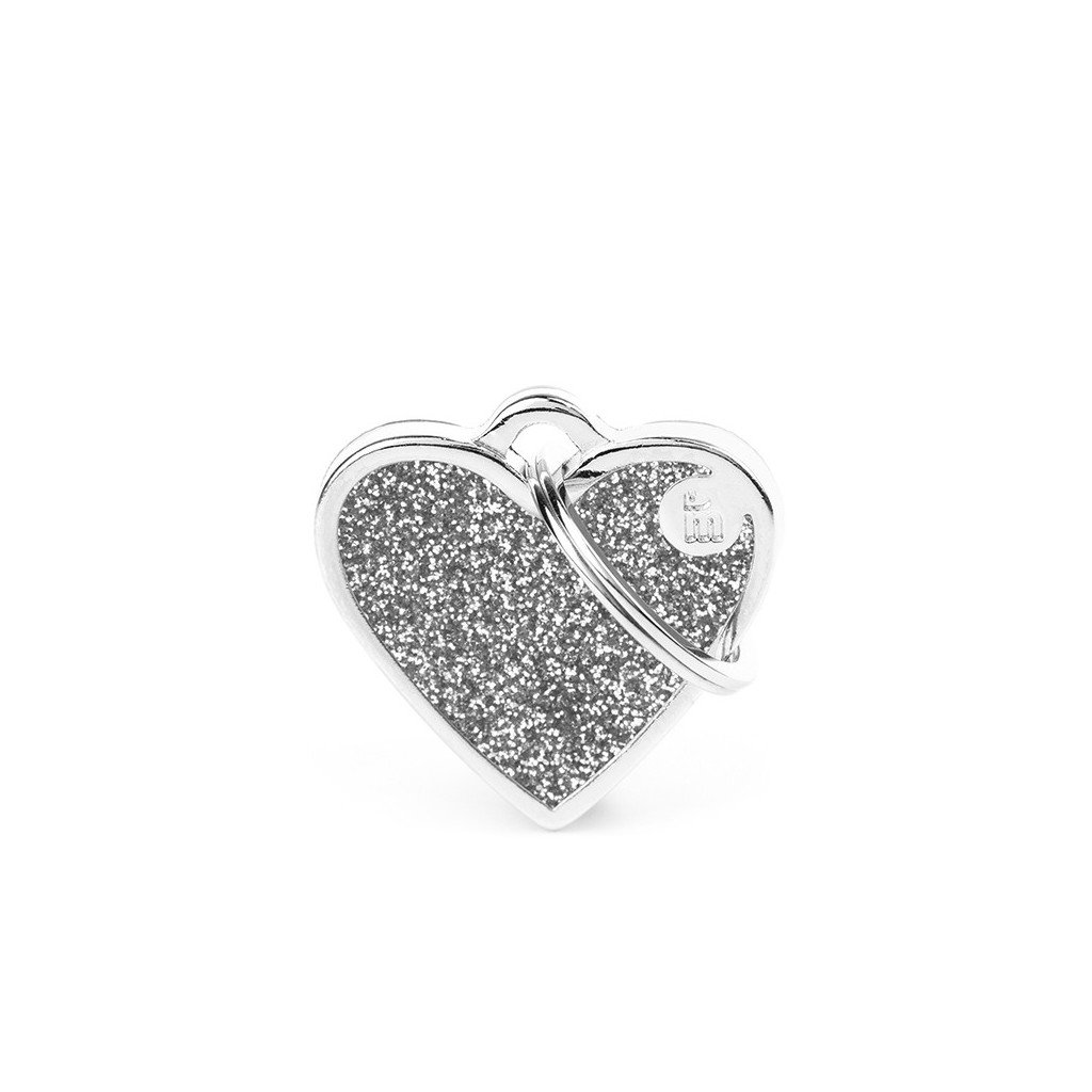 Médaille Shine Petit Cœur Glitter Gris