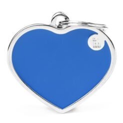 Médaille Basic Handmade Cœur Grand Bleu