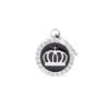 Médaille Glam Couronne Noire avec Strass