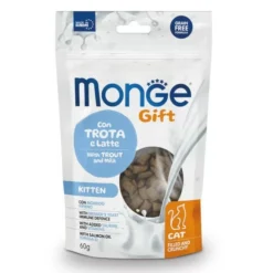 Monge Friandises pour Chaton Kitten Fourrée et Croustillante à la Truite et au Lait 60g