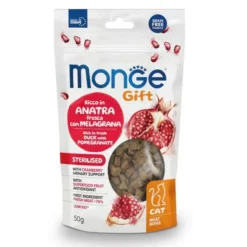 Monge Friandises pour Chat Adulte Stérilisé Fourrée et Croustillante au Canard et à la Grenade Urinary Support 50g
