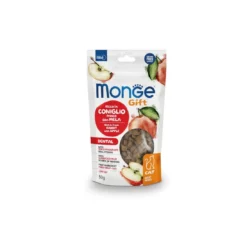 Monge Friandises pour Chat Adulte Fourrée et Croustillante au Lapin et à la Pomme 50g