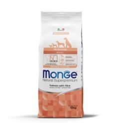 Monge Croquettes Superpremium au saumon pour Chiens Adultes 12Kg